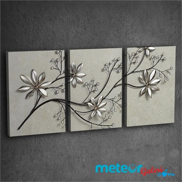 Dekoratif Çiçek Kanvas Tablo