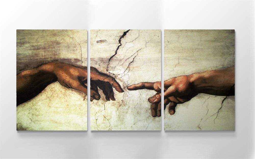 Ademin Yaratılışı The Creation Of Adam Kanvas Tablosu