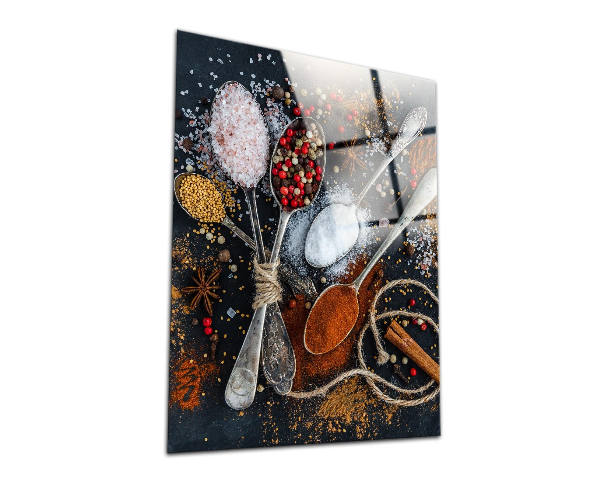 Baharat Desenli Cam Tablo