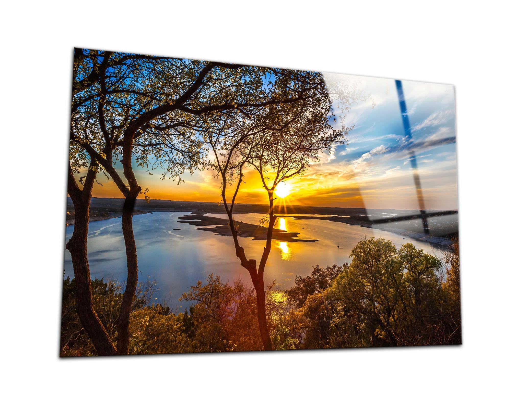Doğa ve Deniz Manzaralı Cam Tablo