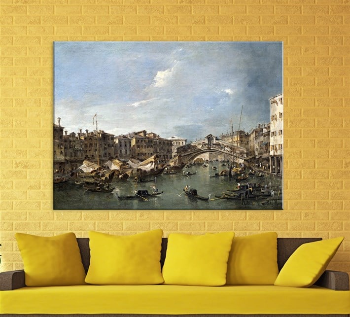 Francesco Guardi Eseri Grand Canal Kanvas Tablosu