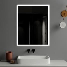 LED Dikdörtgen Banyo Aynası, Ön ve Arka Aydınlatmalı Makyaj Aynası, Ev Dekorasyonu, Kısılabilir Dokunmatik Düğme ve Buğu Önleyici (İsteğe Bağlı/İsteğe Bağlı) Fonksiyonlu Makyaj Aynası, Duvara Monte Akıllı Tıraş Aynası, Çoklu Işık Seçeneği