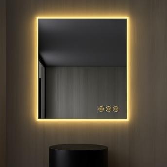LED Dikdörtgen Banyo Aynası, Ön ve Arka Aydınlatmalı Makyaj Aynası, Ev Dekorasyonu, Kısılabilir Dokunmatik Düğme ve Buğu Önleyici (İsteğe Bağlı/İsteğe Bağlı) Fonksiyonlu Makyaj Aynası, Duvara Monte Akıllı Tıraş Aynası, Çoklu Işık Seçeneği