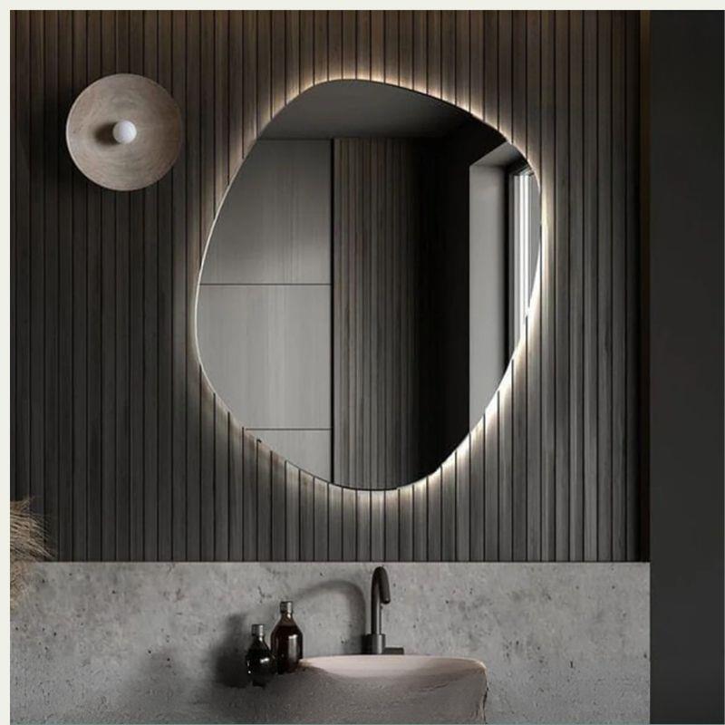 LED Işıklı Düzensiz Ayna, Buğu Önleyici Ayna, Arkadan Aydınlatmalı Ayna, LED Banyo Aynası, Aydınlatmalı Makyaj Aynası, Boy Aynası, Yatak Odası Aynası