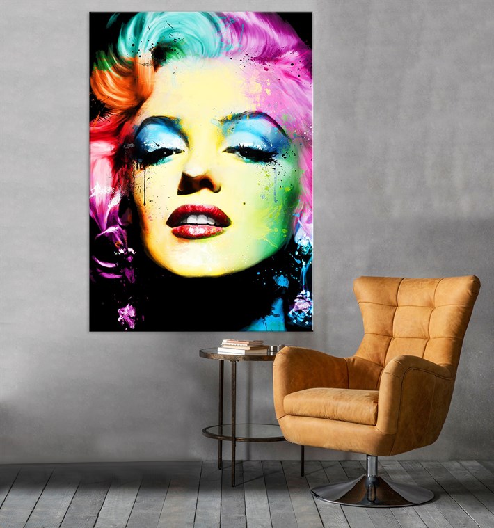 Marilyn Monroe Rengarenk Kanvas Tablo