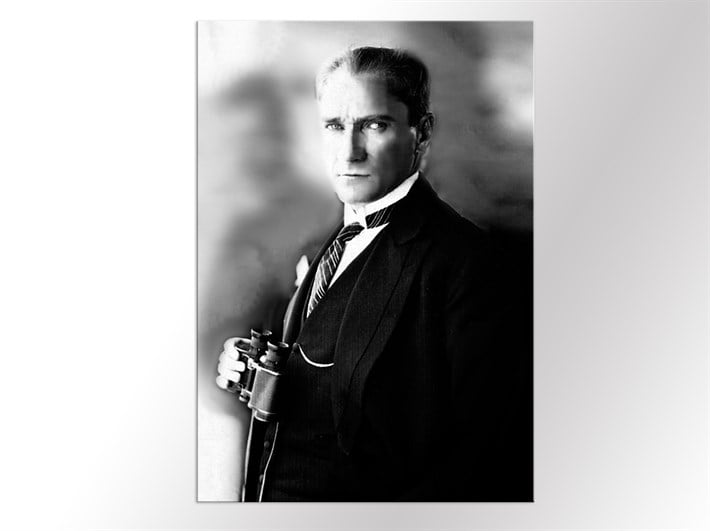 Mustafa Kemal Atatürk Portresi Resimli Kanvas Tablo