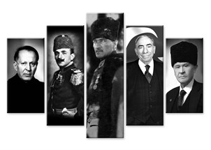 Atsız, Enver Paşa, Atatürk, Başbuğ, Devlet Bahçeli Kanvas Tablo