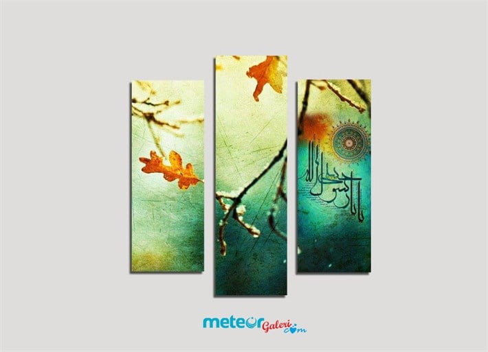Arka Fonu Sonbahar Üzeri Dini Temalı Tablo 