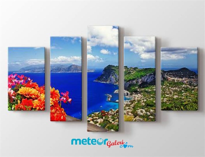 Yaz Resmi Deniz Manzaralı Kanvas Tablo