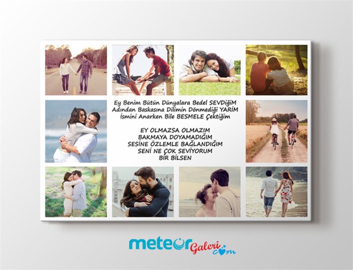 Sevgili ve Aileye Özel Kanvas Tablo