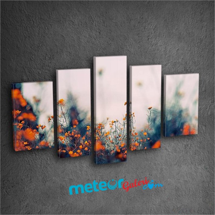 Turuncu Çiçekler Kanvas Tablo  