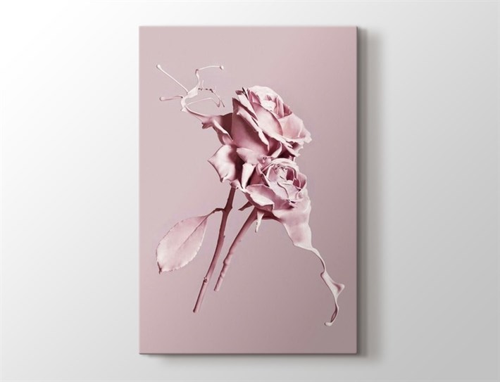 Açık Pembe Renkli Romantik Güller Kanvas Tablo