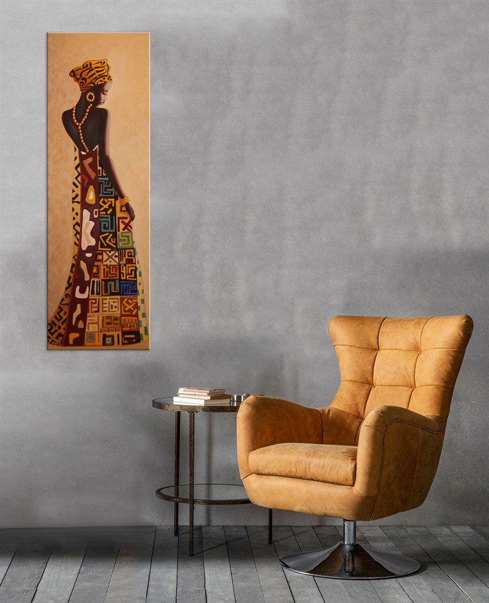 Afrika Leydisi  Tek Parça Kanvas Tablo