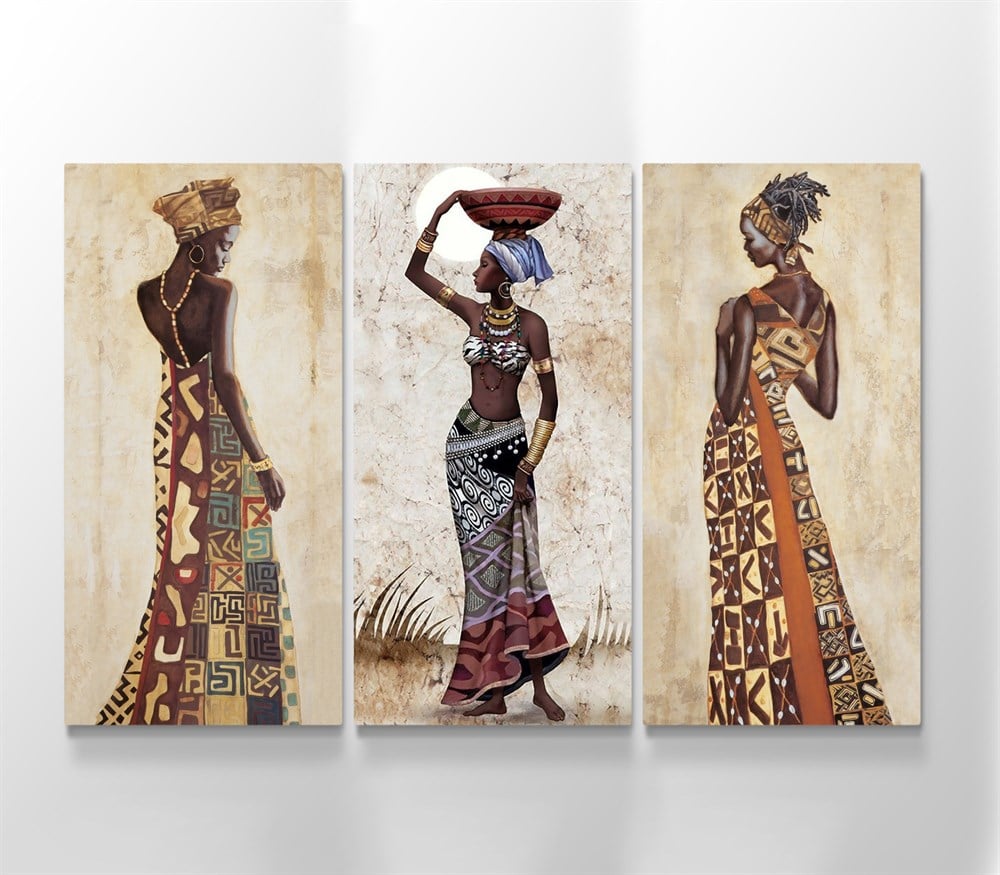 Afrikalı Kadınlar Kanvas Tablosu