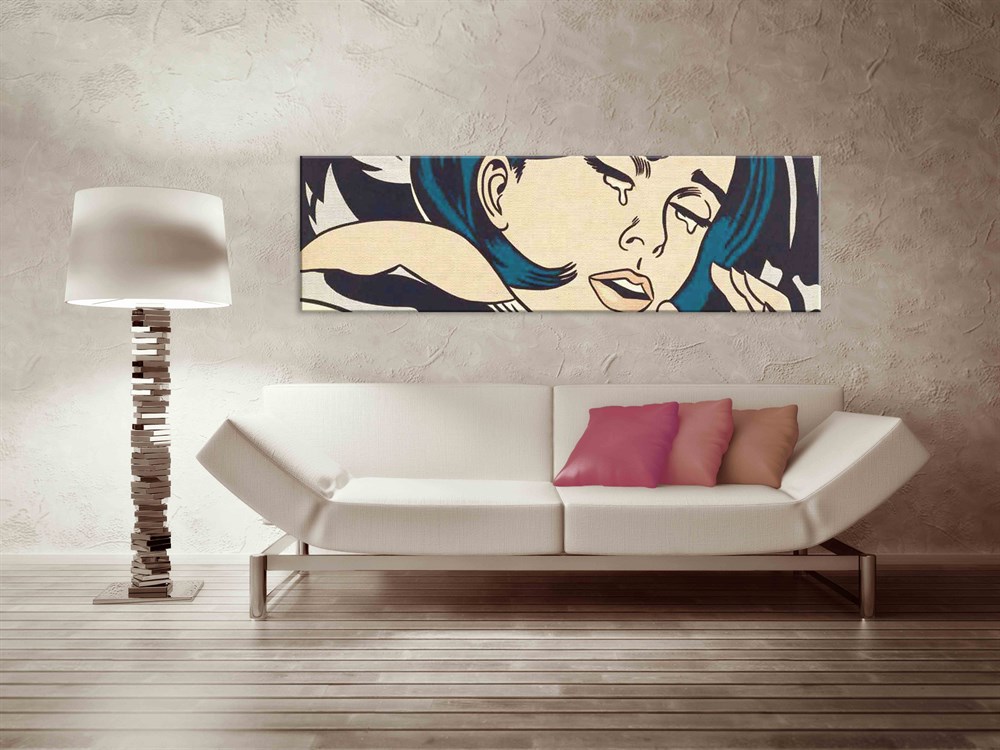 Ağlayan Kadın Pop Art Dekoratif Kanvas Tablosu