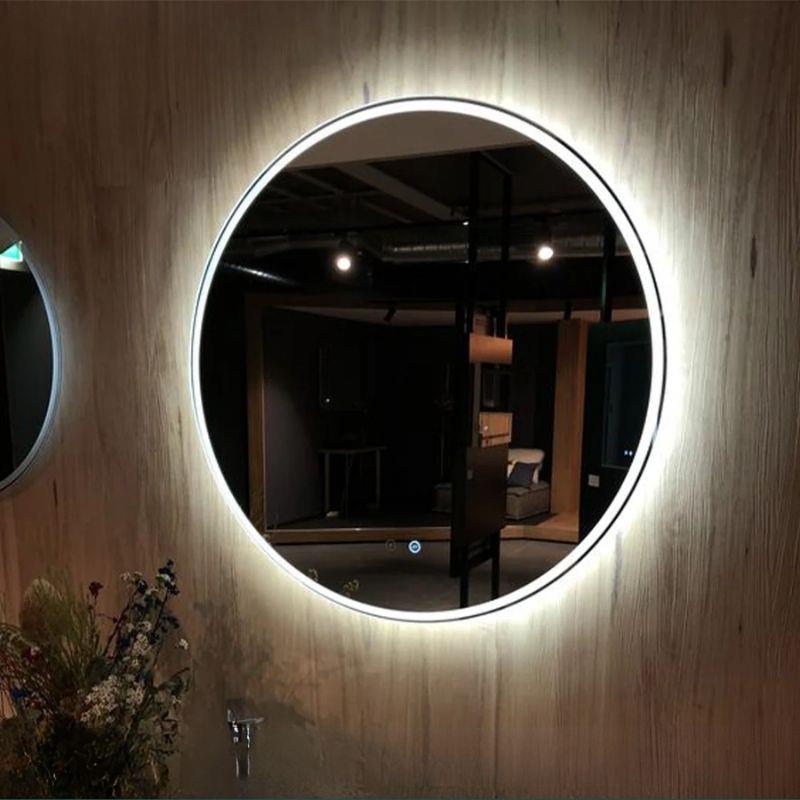 Akıllı Yuvarlak Dokunmatik LED Ayna, Aydınlatmalı Duvara Monte Banyo Aynası, Buğu Önleyici (İsteğe Bağlı/İhtiyaç Halinde) ve Dimmer Dokunmatik Anahtarlı Ayna, Su Geçirmez Yuvarlak Aydınlatmalı Makyaj Aynası