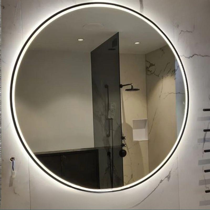 Akıllı Yuvarlak Dokunmatik LED Ayna, Aydınlatmalı Duvara Monte Banyo Aynası, Buğu Önleyici (İsteğe Bağlı/İhtiyaç Halinde) ve Dimmer Dokunmatik Anahtarlı Ayna, Su Geçirmez Yuvarlak Aydınlatmalı Makyaj Aynası