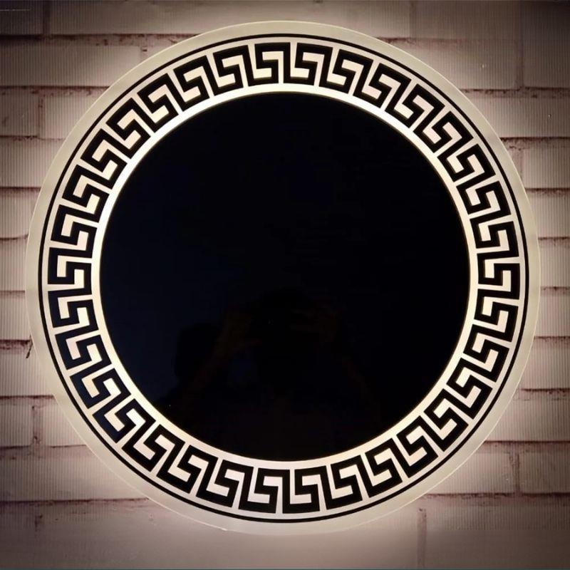 Akıllı Yuvarlak Dokunmatik LED Ayna, Aydınlatmalı Duvara Monte Banyo Aynası, Buğu Önleyici (İsteğe Bağlı/İhtiyaç Halinde) ve Dimmer Dokunmatik Anahtarlı Ayna, Su Geçirmez Yuvarlak Aydınlatmalı Makyaj Aynası