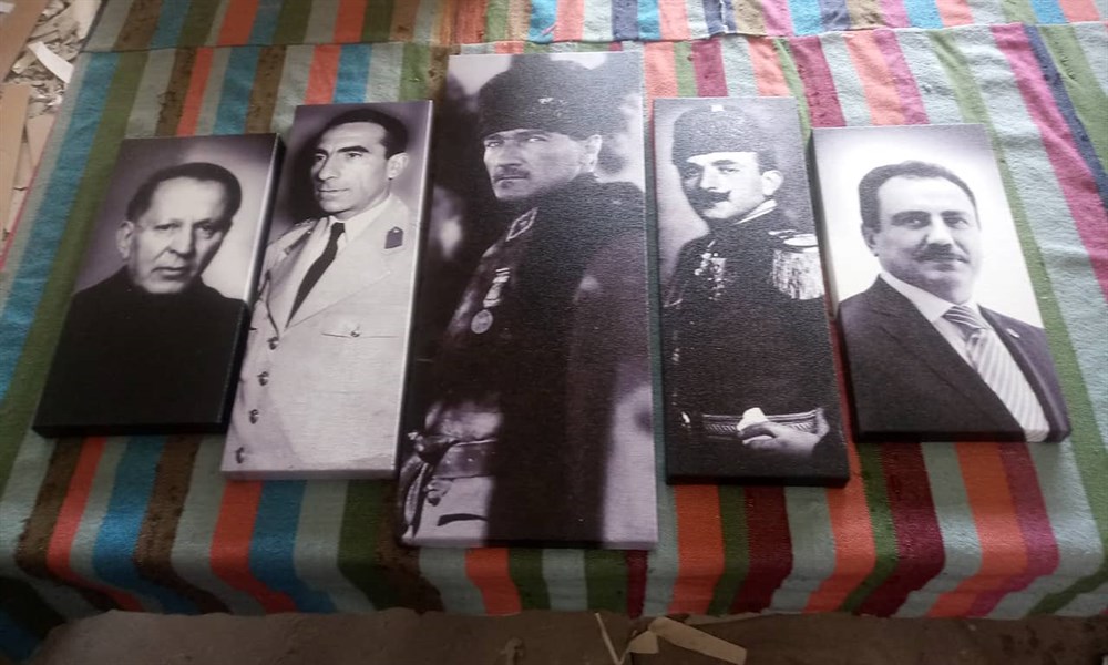 Atatürk Alparslan Türkeş Yazıcıoğlu Hüseyin Nihal Atsız Enver Paşa Kanvas Tablosu