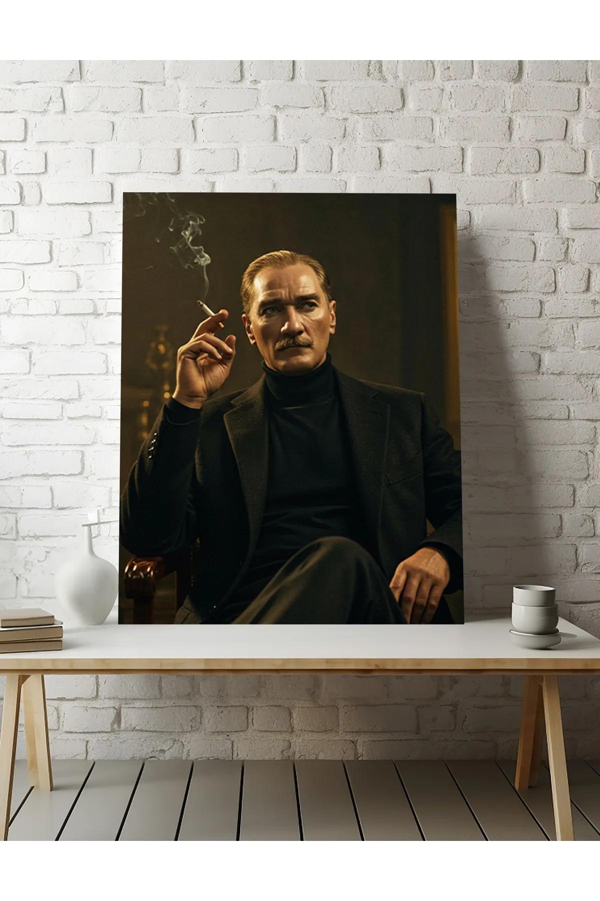 Atatürk Portre Tablo Ev Ofis Dekoratif Kanvas Tablo