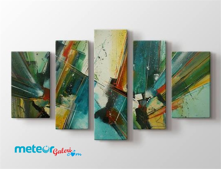 Renkli Soyut Tasarım Kanvas Tablo