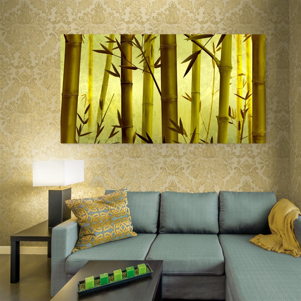 Bambu Ağaçları Tek Parça Kanvas Tablo