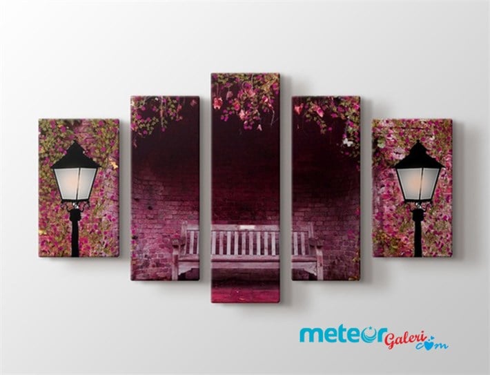 Mor Sarmaşık Çiçekli Kanvas Tablo