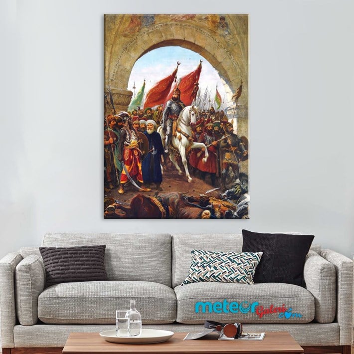 Fatih Sultan Mehmet İstanbula Girişi Kanvas Tablo
