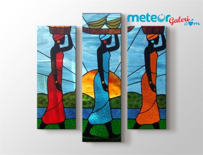 Üç Africa Kadınları Kanvas Tablo