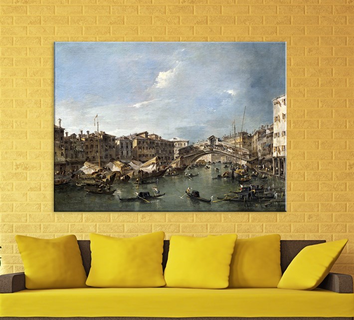 Francesco Guardi Eseri Grand Canal Kanvas Tablosu