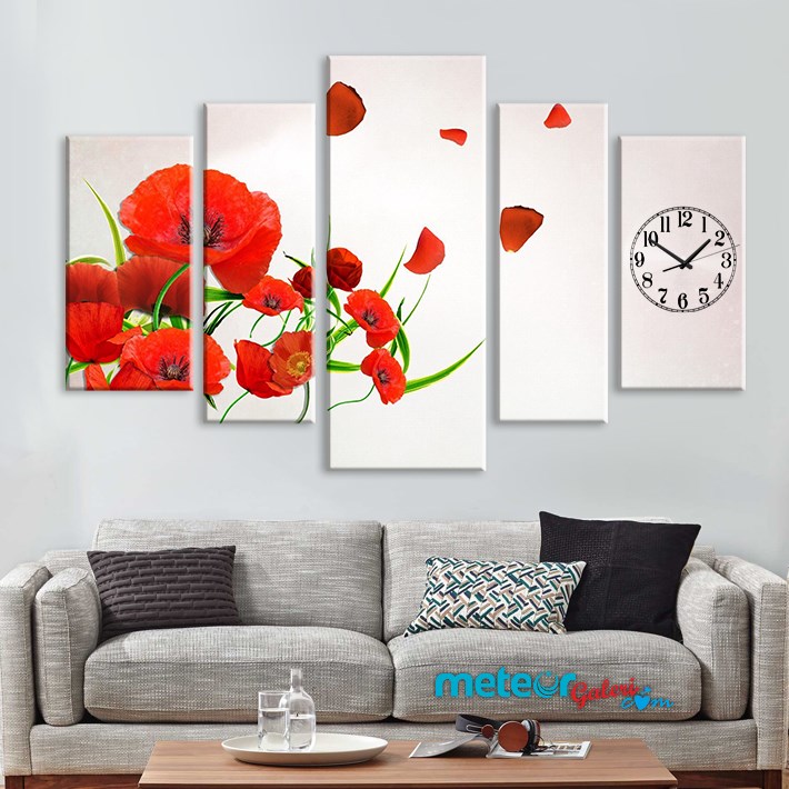 Gelincik Çiçekli Kanvas Tablo