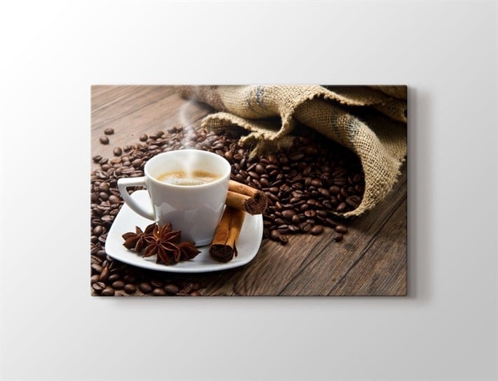 Kahve ve Çekirdekleri Anason Kanvas Tablo