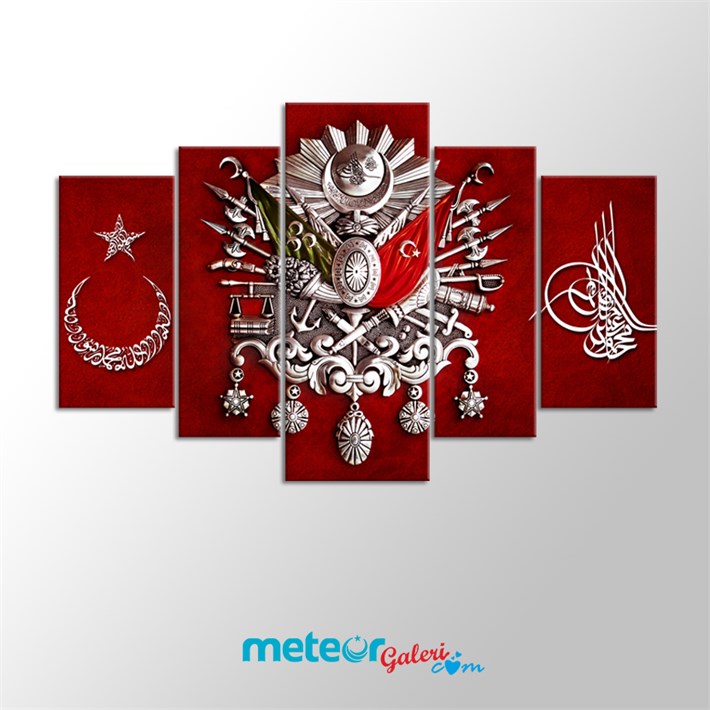 Kırmızı Osmanlı Kanvas Tablosu