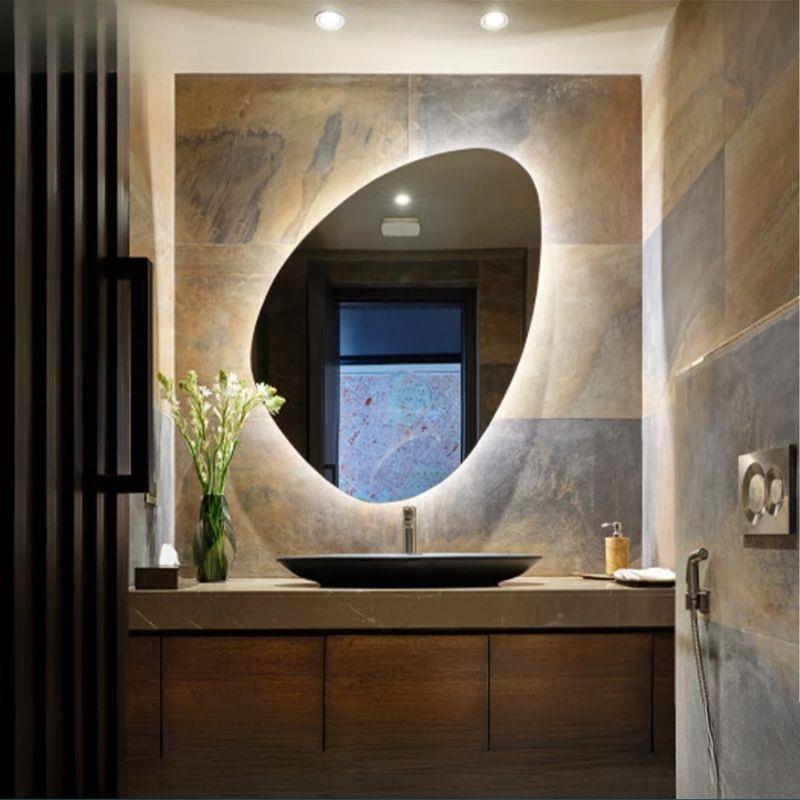 LED Işıklı Düzensiz Ayna, Buğu Önleyici Ayna, Arkadan Aydınlatmalı Ayna, LED Banyo Aynası, Aydınlatmalı Makyaj Aynası, Boy Aynası, Yatak Odası Aynası