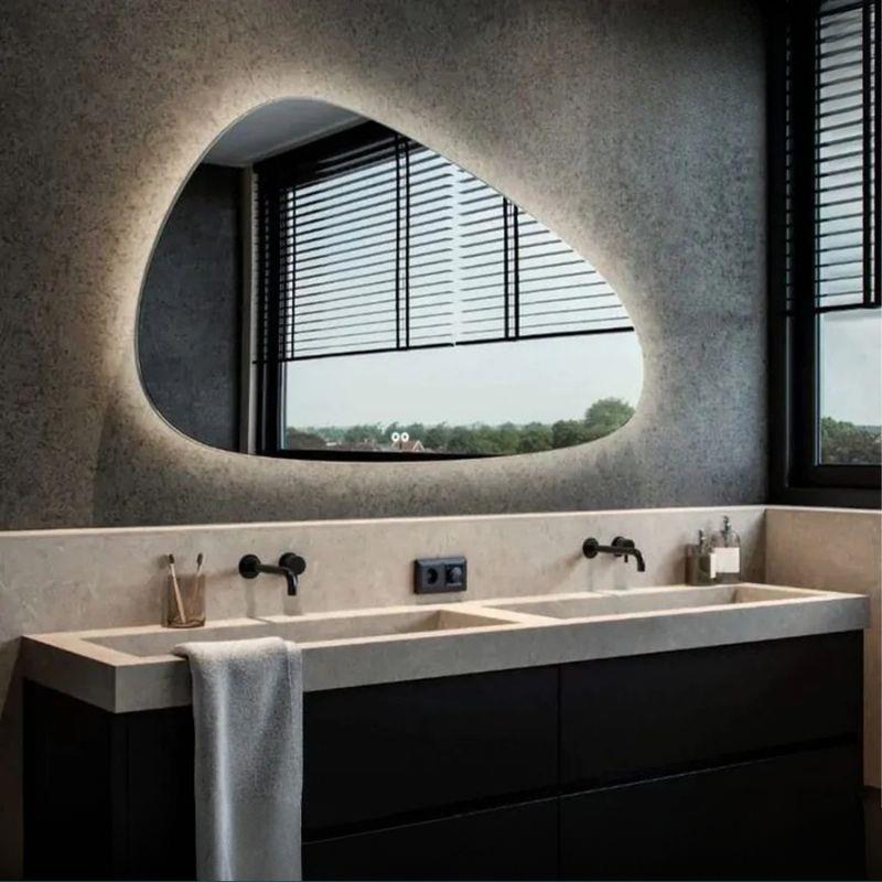 LED Işıklı Düzensiz Ayna, Buğu Önleyici Ayna, Arkadan Aydınlatmalı Ayna, LED Banyo Aynası, Aydınlatmalı Makyaj Aynası, Boy Aynası, Yatak Odası Aynası