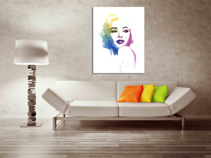 Marilyn Monroe Renkli Kanvas Tablo