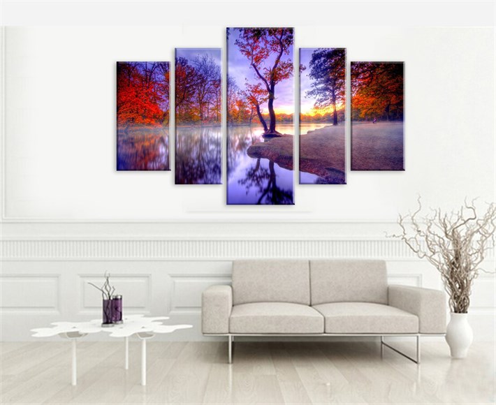 Mor Manzarası Kanvas Tablo 