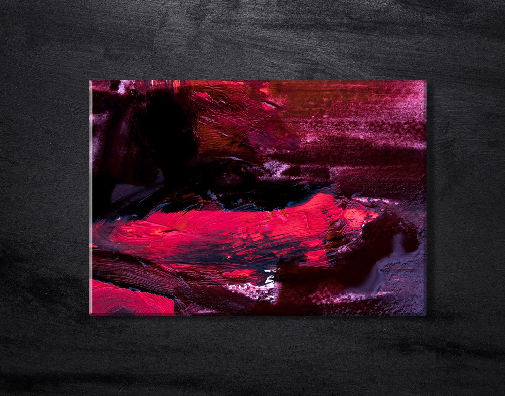 Mor Ve Pembe Soyut Kanvas  Tablo