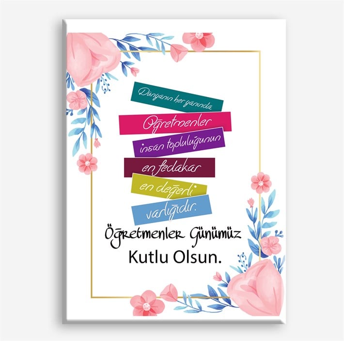 Öğretmenler Günü Kanvas Tablosu