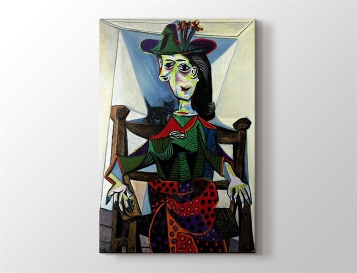 Pablo Picasso Dora Maar ve Kedi Kanvas Tablo