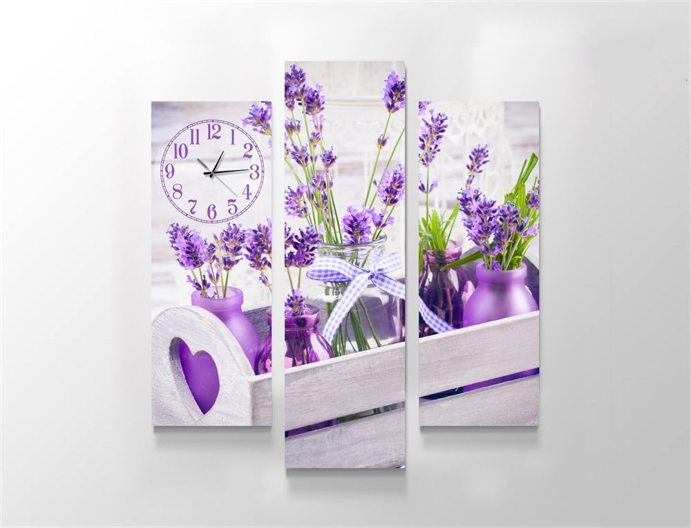 Parçalı Çiçekli Kanvas Tablolar 