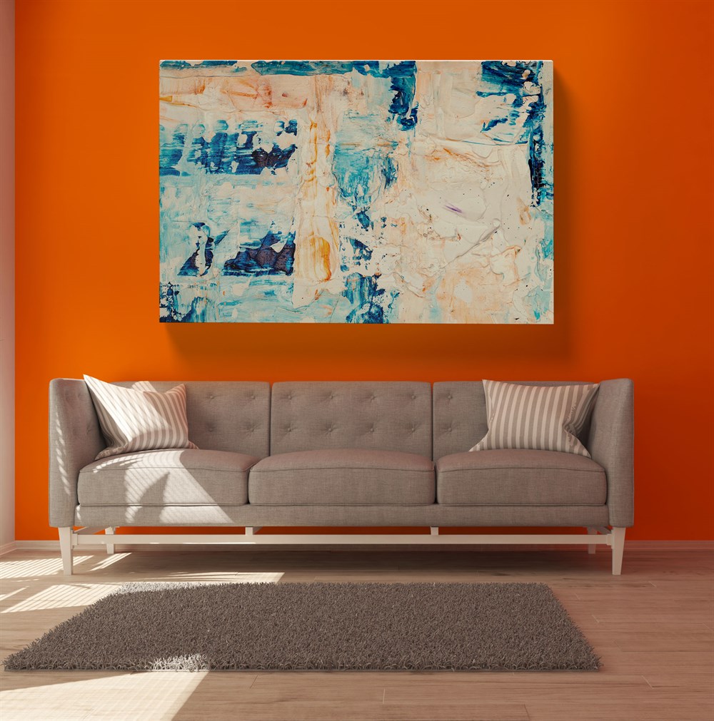 Pastel Tonlu Soyut Kanvas Tablo