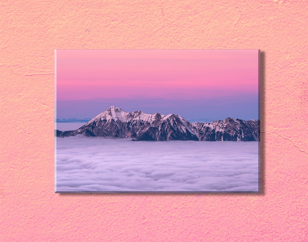 Pembe Gökyüzü Kanvas Tablo 