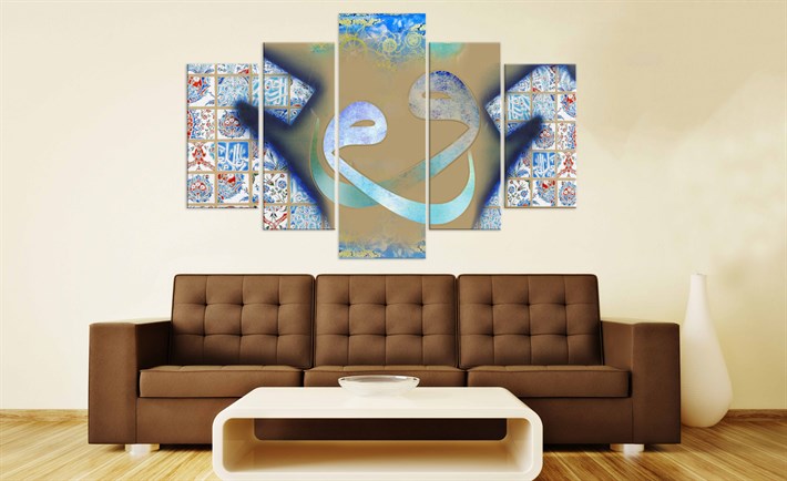 Selçuklu Kaftanı 5 Parça Kanvas Tablo