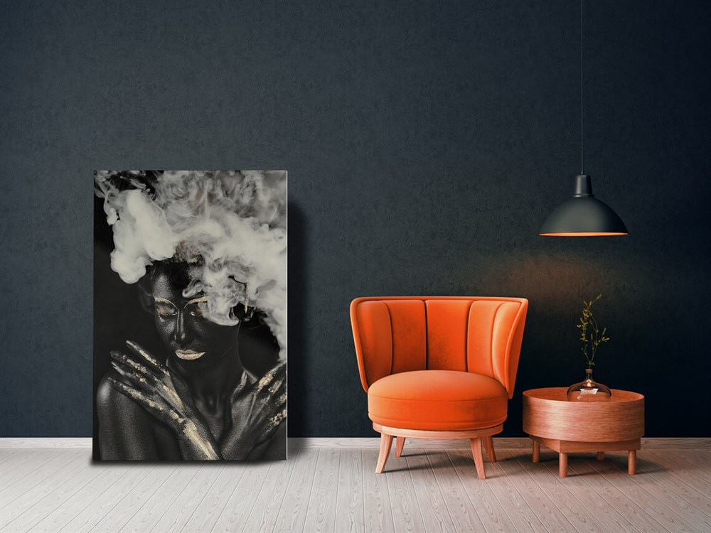 Siyah Zenci Kadın Kanvas Tablo