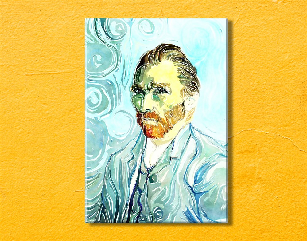Van Gogh Suluboya Portre Kanvas Tablo