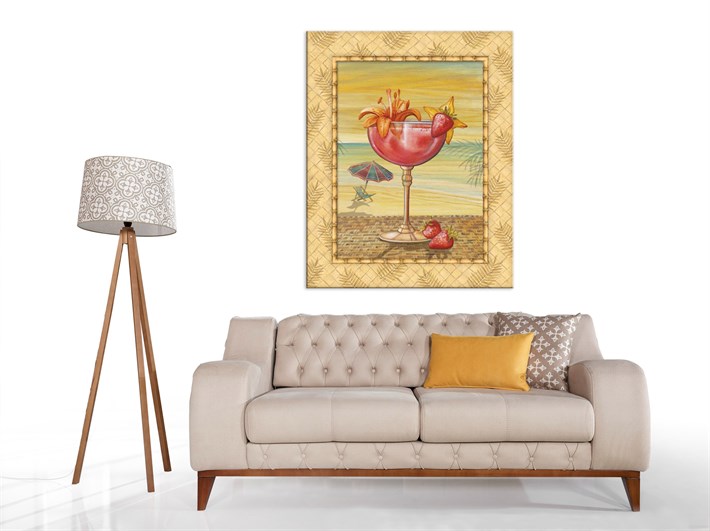 Vintage İçecek Resimli Kanvas Tablo