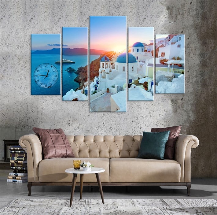 Yunanistan Santorini Manzaralı Kanvas Tablo