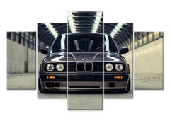 BMW E30 Araba 5 Parça Kanvas Tablo