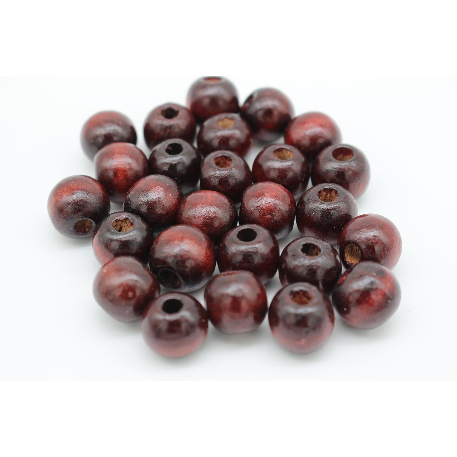 Ahşap Boncuk 14mm Cilalı Yuvarlak 20gr Ceviz